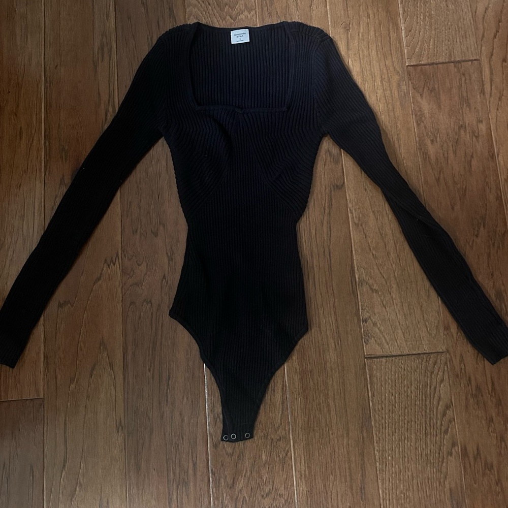 Abercrombie & Fitch Black Bodysuit Sweater